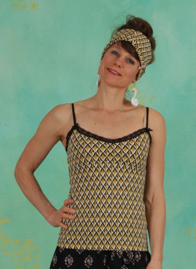 Top, Under My Skin Top, tiki-gold