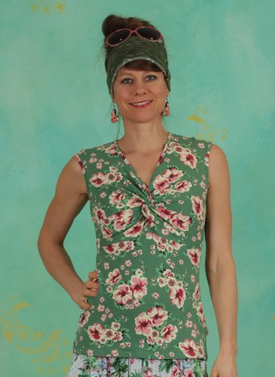 Top, High End Tank, floral-florida