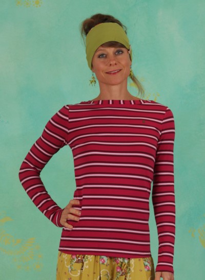 Shirt, Logo Striped Longsleeve Shirt, morning-glory-stripes