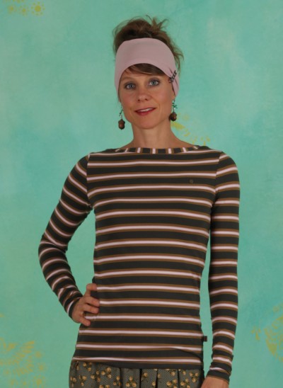Shirt, Logo Striped Longsleeve Shirt, forest-night-stripes