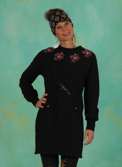 Kleid, Boho Sneaker Dress, jet-black