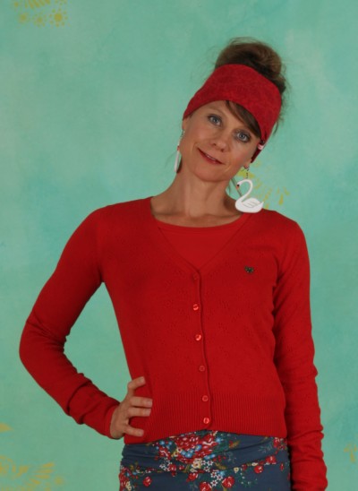 Cardigan, Pretty Petite Cardy, red-grape