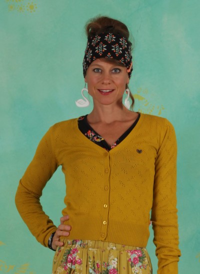 Cardigan, Pretty Petite Cardy, yellow-grape