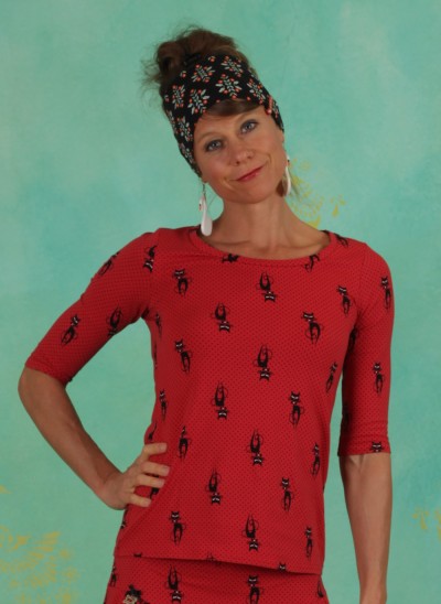 Shirt, Round And Round Cropsie, kitties-lover