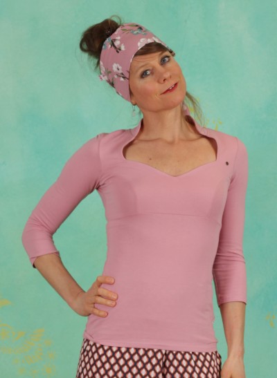 Shirt, Pow Wow Vau Cropped, feminine-blush