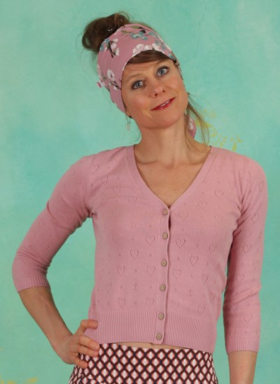 Cardigan, Logo Cardigan V-Neck 3/4 Arm, blush-anchor-ahoi