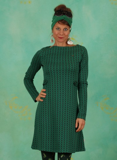 Kleid, Mod A Lula, green-zig-zag