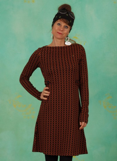Kleid, Mod A Lula, brown-zig-zag