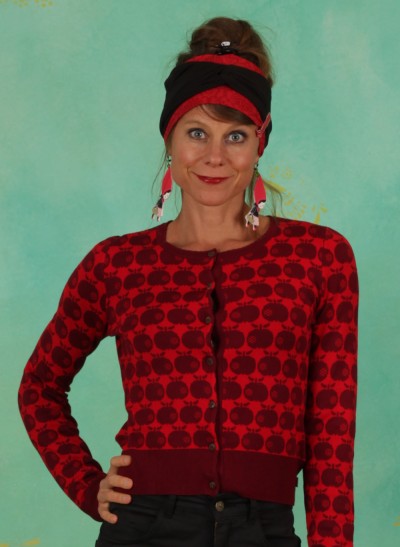 Cardigan, Strickliesl, knit-red-apple