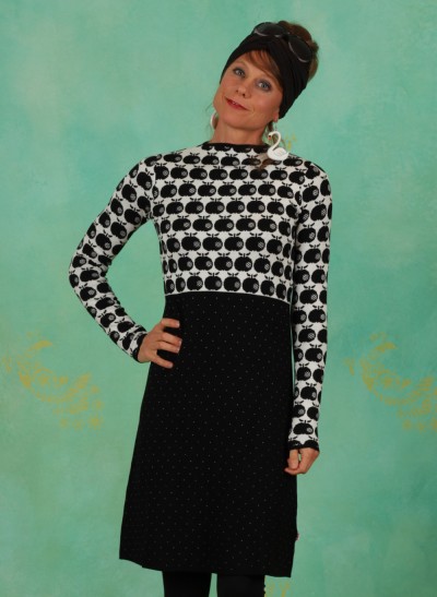 Kleid, Stricklizzi, knit-black-apple