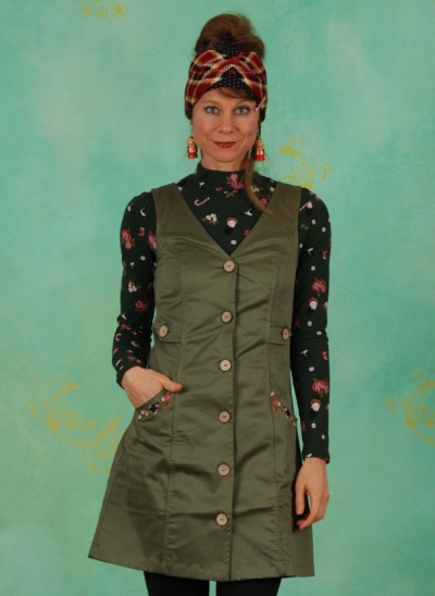 Kleid, Pinafore Amore, olive-oil