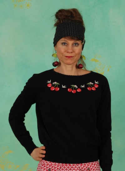 Pullover, Stick am Stück, very-cherry