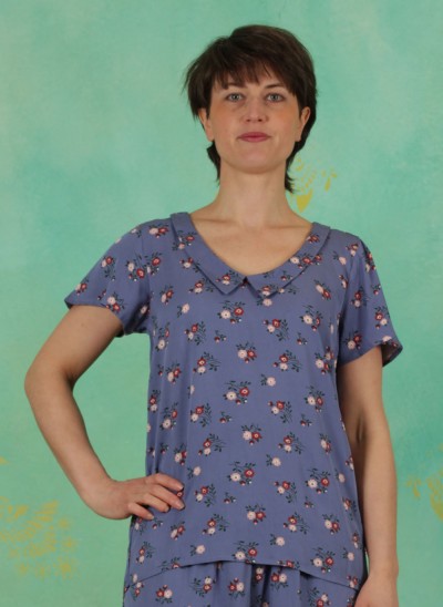 Bluse, Feed the Birds, blooming-bay