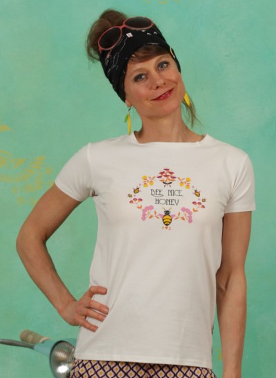 Shirt, Save the Bees, creamy-camellia