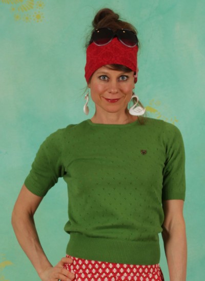 Pullover, Pretty Preppy Crewneck, juicy-grass-dots