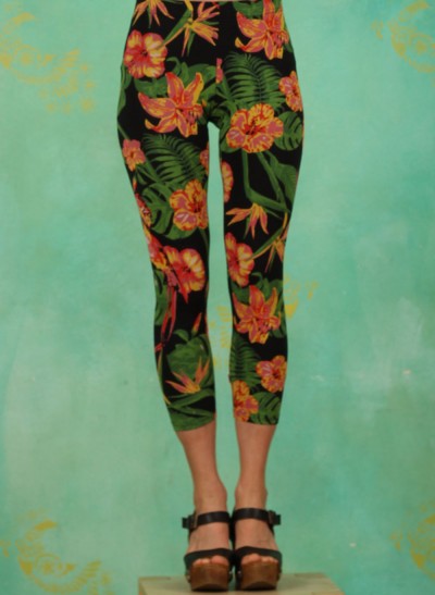 Leggins, Cropped Laune Legs, tropical-island