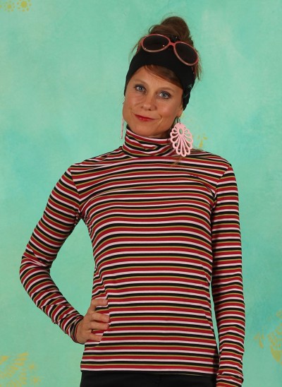 Shirt, Lonely Lips Turtle, botanical-stripes