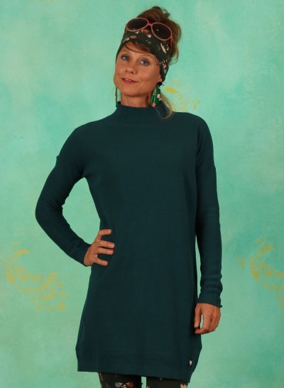 Kleid, Straight and Easy Braided, petrol-blues