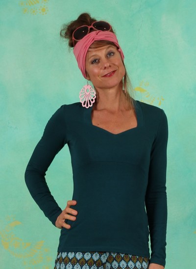 Shirt, Glowing Heart Warming, eurasian-teal