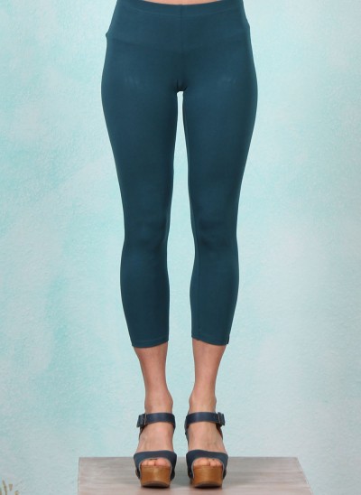 Leggins, Cropped Laune Legs, moonstone-teal