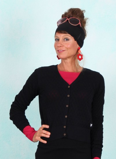 Cardigan, Save the World, nighty-night-black-knit