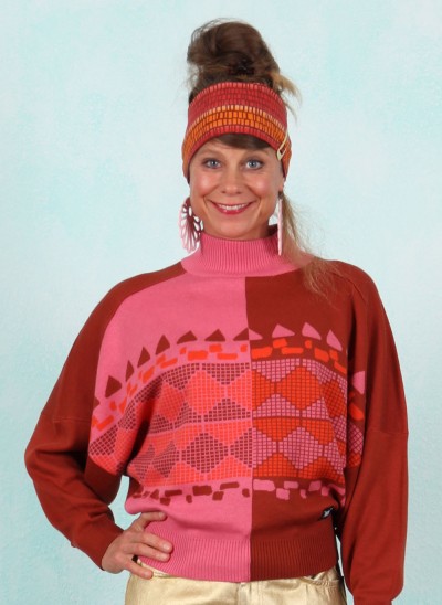 Pullover, Diamond Loom Egg, chunky-pullover-pink