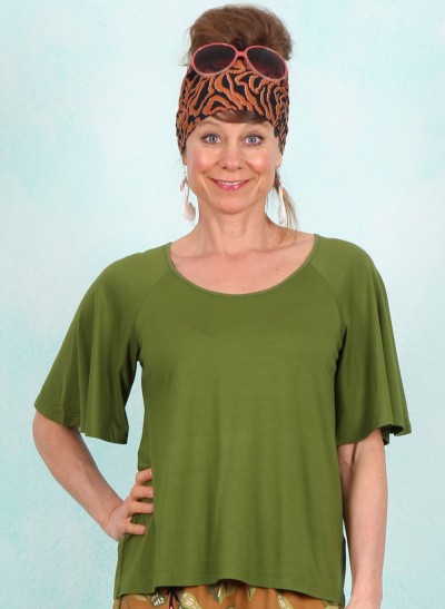 Shirt, Fly Little Bird, tropical-harmony-green