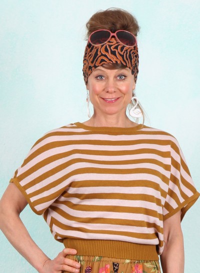 Shirt, Picnic Friend, chic-knit-stripe-brown