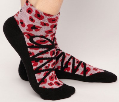 Sneakersocken, Sensation steps snkr, dancing-leopard