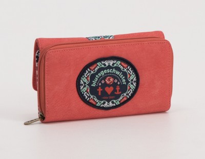 Portemonnaie, Buy The Right Things Purse, coral-leather