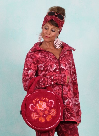 Tasche, Teddy Rose, quilted-flower-red