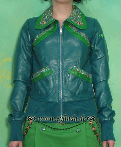 Jacke, Streifenhorn jacket, blautopf