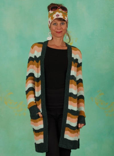 Cardigan, 06483-306, green-stripes