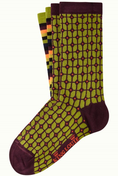 Socken 2er-Pack, 06546-261, green-multi