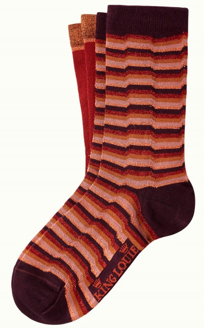 Socken 2er-Pack, 06552-612, red-multi