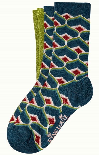 Socken 2er-Pack, 06554-300, green-multi