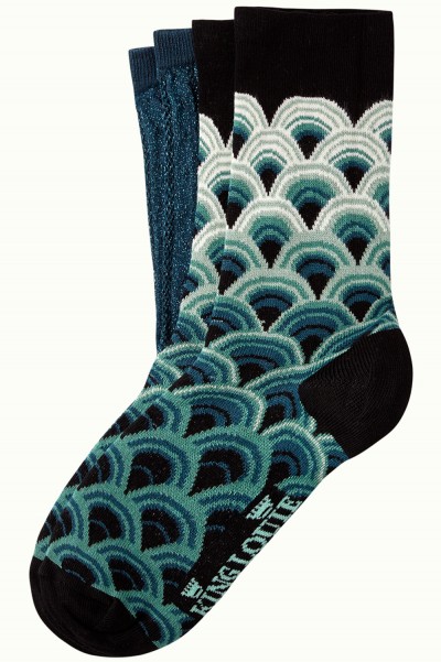 Socken 2er-Pack, 06555-300, green-blue
