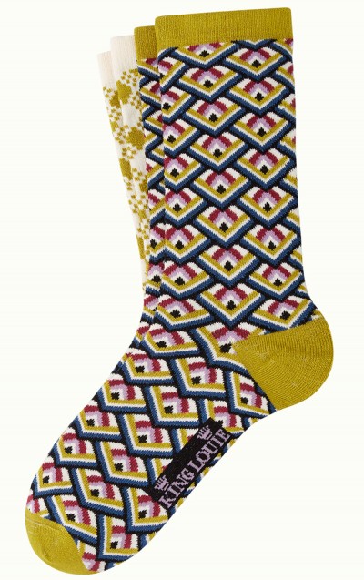 Socken 2er-Pack, 07038-885, yellow