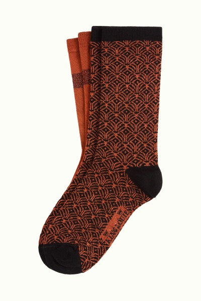 Socken 2er-Pack, 07531-549, rust-red