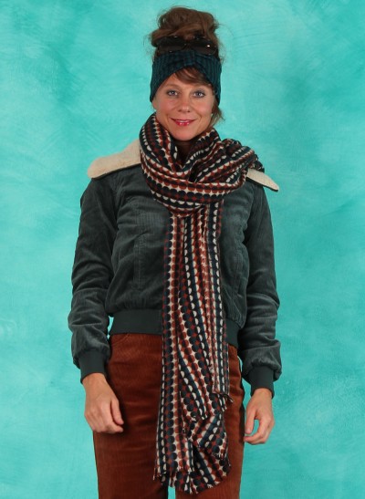 Schal, 08243-554, brown-multi