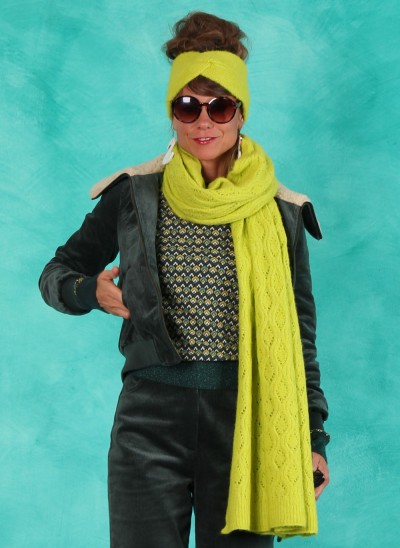 Schal, 08321-834, yellow-green