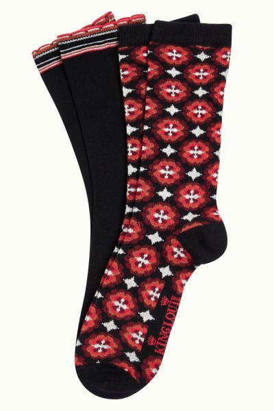 Socken 2er-Pack, 08351-001, black