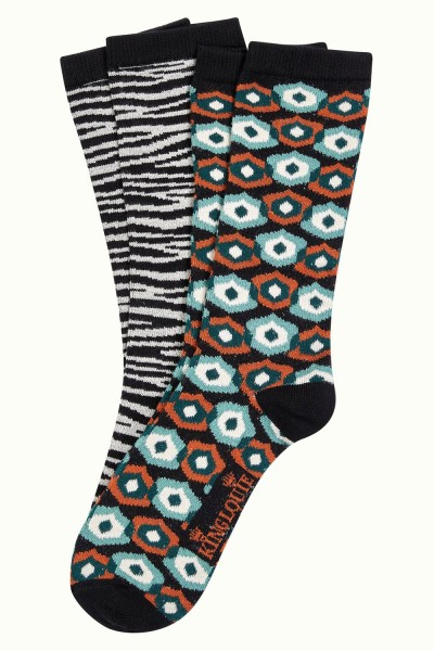 Socken 2er-Pack, 08352-001, black