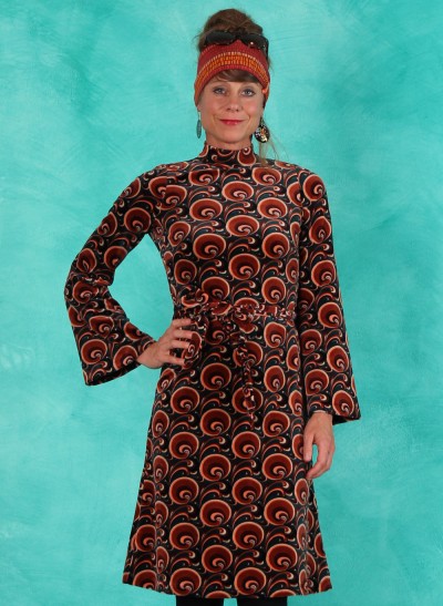 Samt-Kleid, 08537-200, green-multi