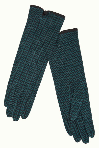 Handschuhe Long, 09132-216, black-petrol