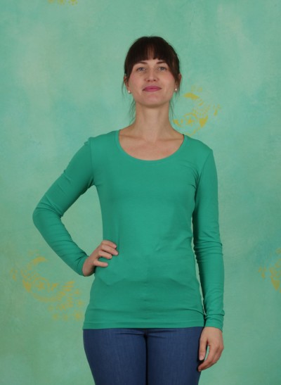 Shirt, Basic Cotton Stretch, viridis