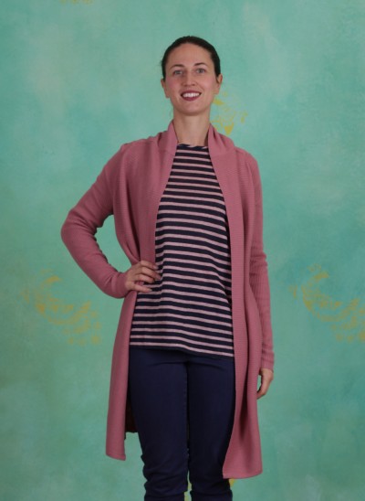 Cardigan, Basic Cotton Melange, mesa-rose