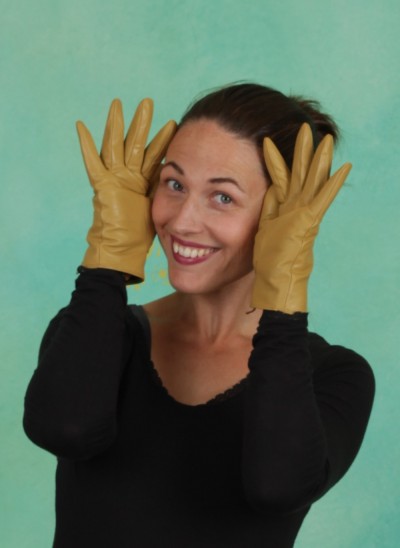 Handschuhe, Colorific Leather Glove, mustard-gold