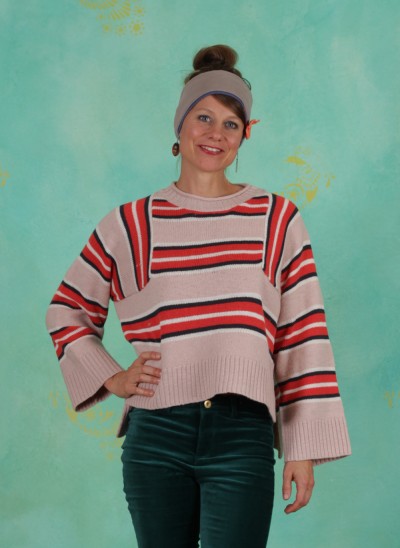 Pullover, Striped Knit, art-rosa
