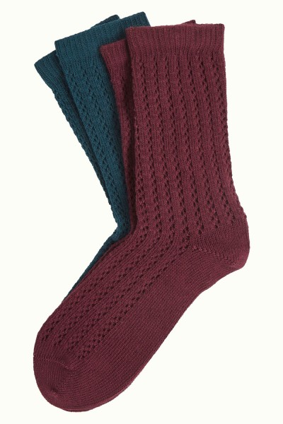 Socken 2er-Pack, 10131-600, wine